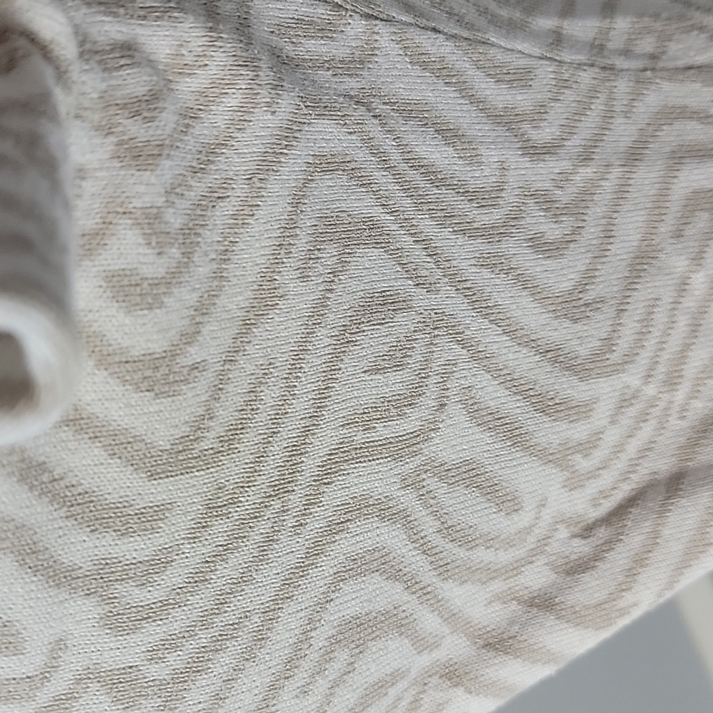 BANANA REPUBLIC Cream Taupe‎ Zebra Animal Print Office Casual Cardigan Sweater M - Picture 8 of 9